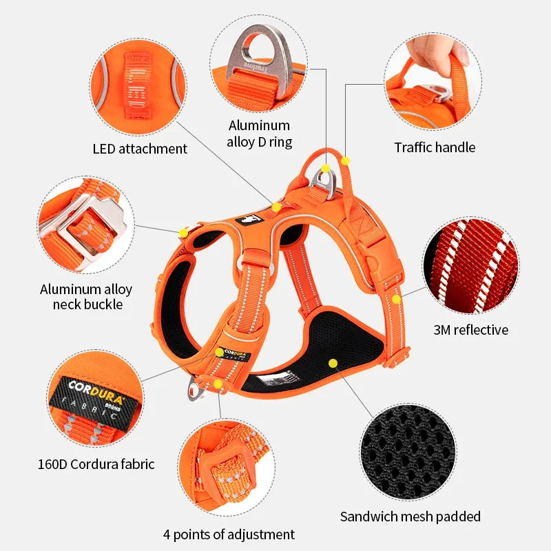 No-Pull Dog Harness — Reflective & Adjustable
