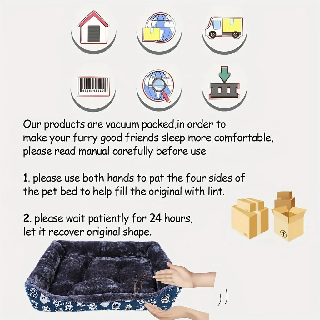 Plush Dog Sofa Bed — Ultra-Soft & Washable