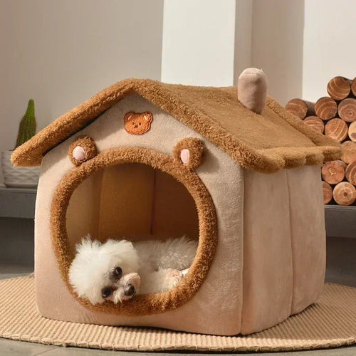 Cozy Cave Dog & Cat Bed — Foldable Pet House