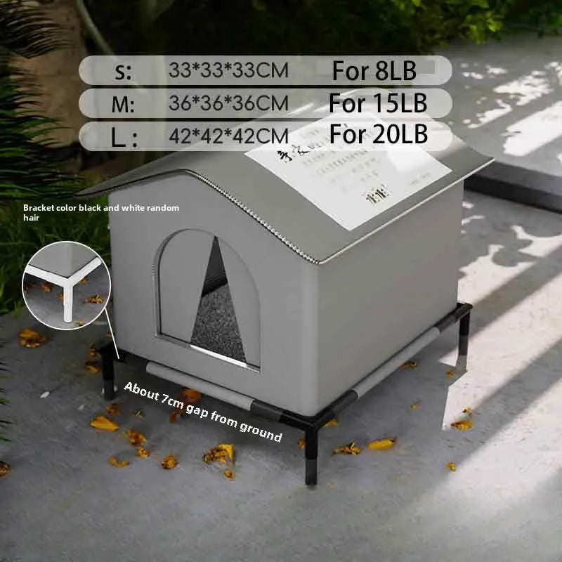 Waterproof Outdoor Dog House — Foldable & Warm