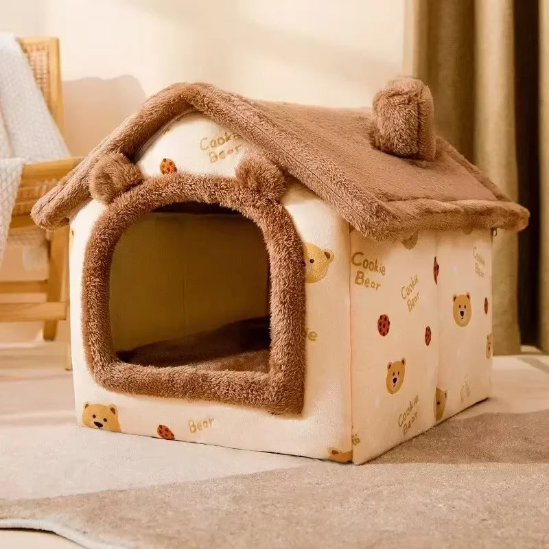 Cozy Cave Dog & Cat Bed — Foldable Pet House