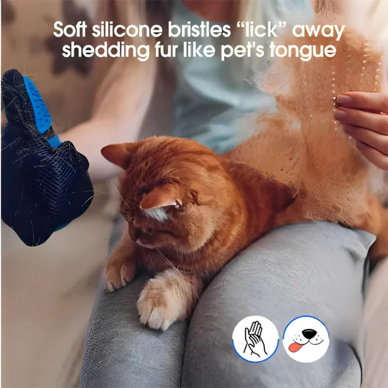Pet Grooming & Massage Glove — Deshedding Brush