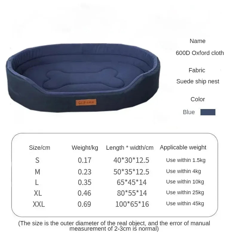 Double-Sided Fleece Dog Bed — Reversible & Washable