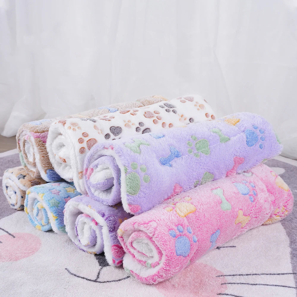 Soft Flannel Dog Blanket — Washable & Cozy