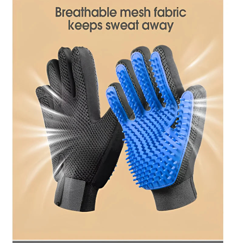 Pet Grooming & Massage Glove — Deshedding Brush