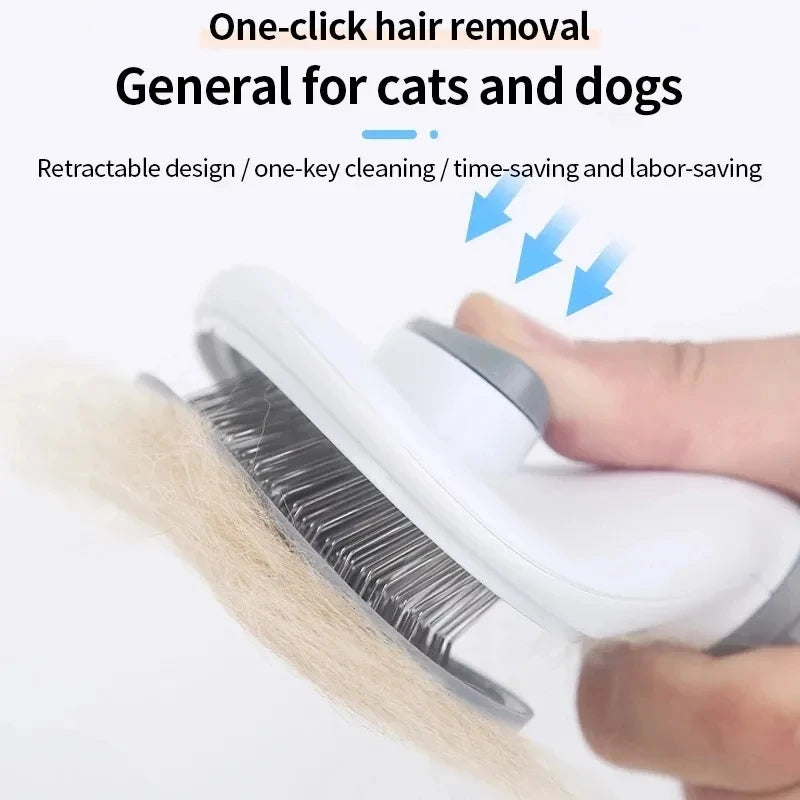 Self-Cleaning Slicker Brush — Dog & Cat Grooming