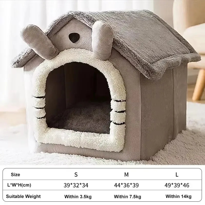 Cozy Cave Dog & Cat Bed — Foldable Pet House