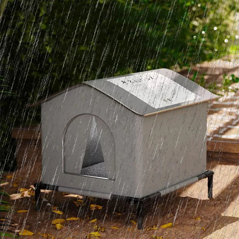 Waterproof Outdoor Dog House — Foldable & Warm