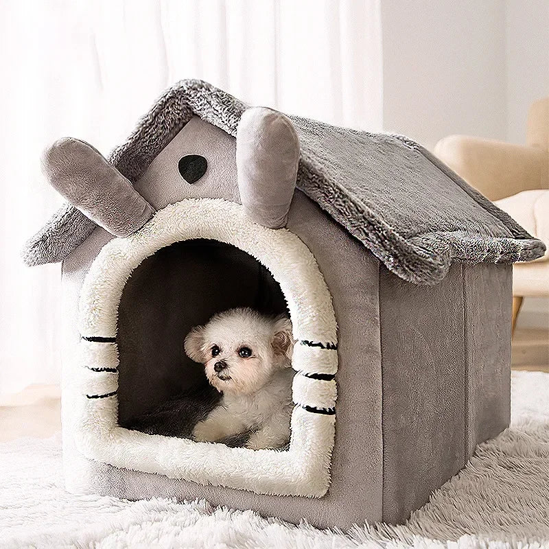 Cozy Cave Dog & Cat Bed — Foldable Pet House