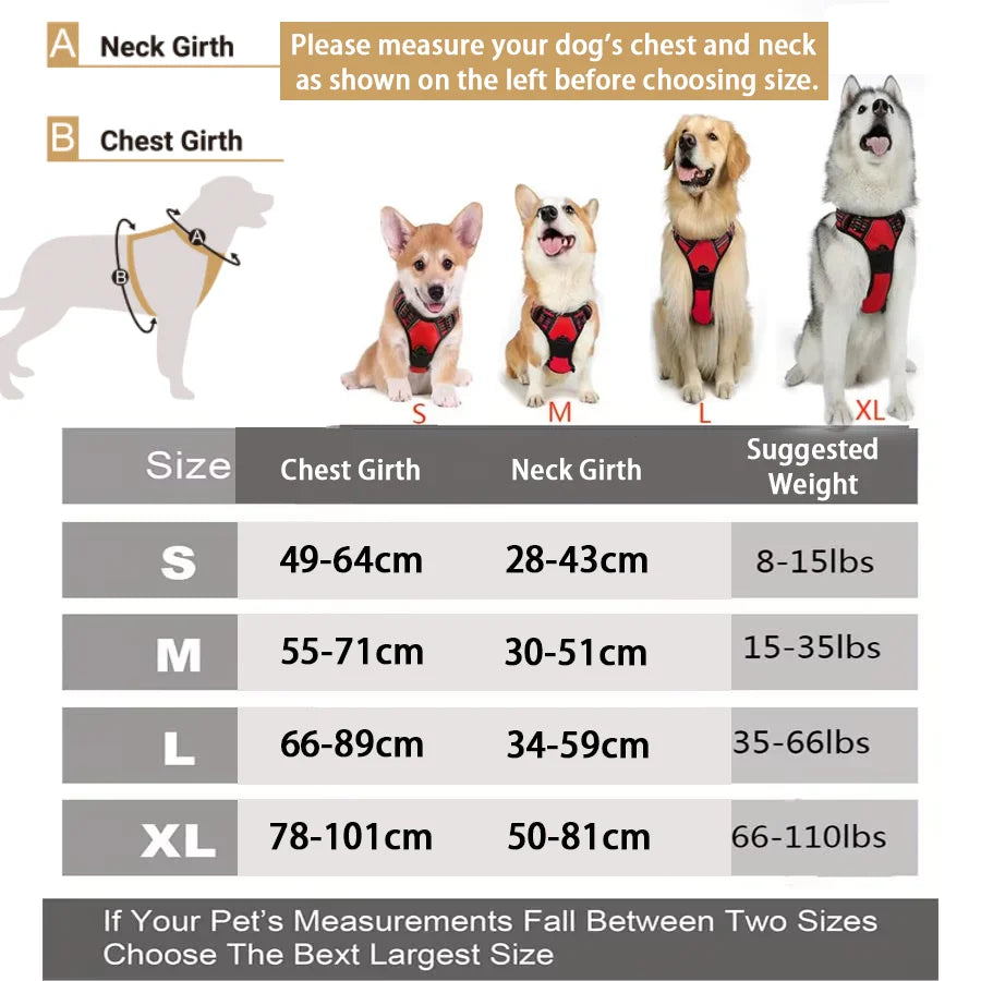 No-Pull Dog Harness — Reflective & Adjustable