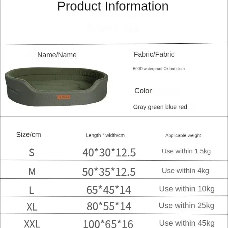 Double-Sided Fleece Dog Bed — Reversible & Washable