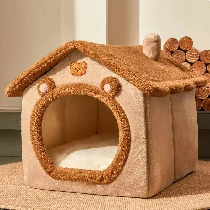 Cozy Cave Dog & Cat Bed — Foldable Pet House