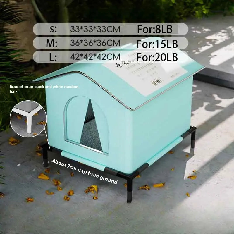 Waterproof Outdoor Dog House — Foldable & Warm