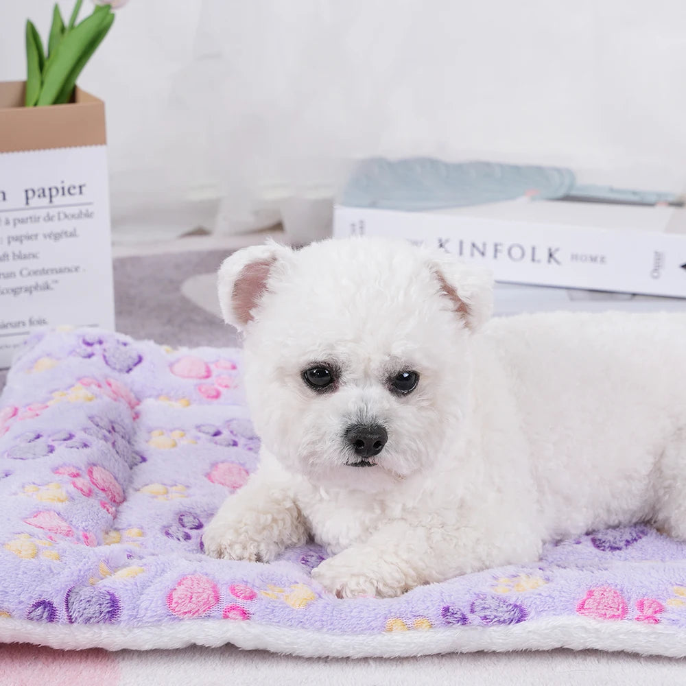 Soft Flannel Dog Blanket — Washable & Cozy