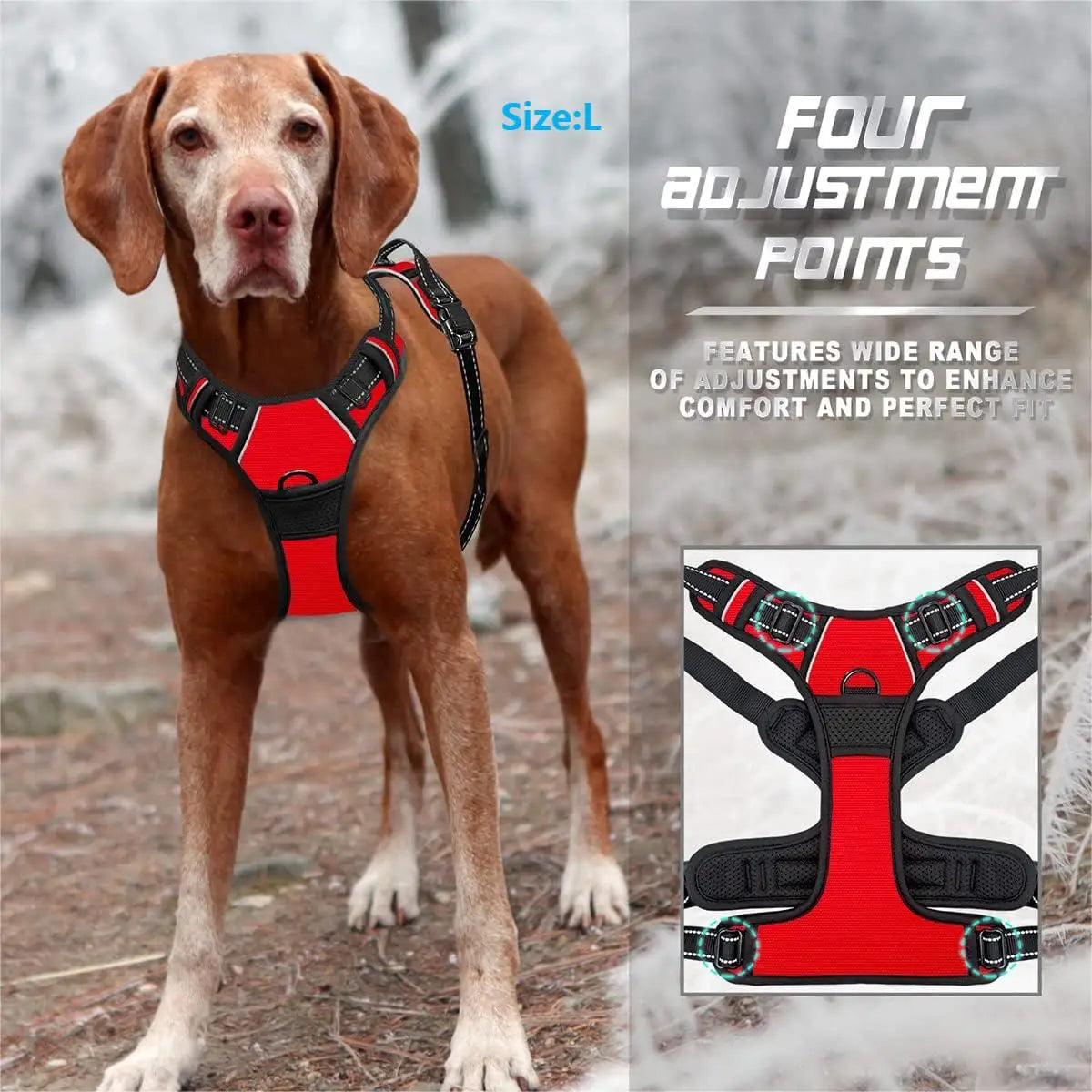 No-Pull Dog Harness — Reflective & Adjustable